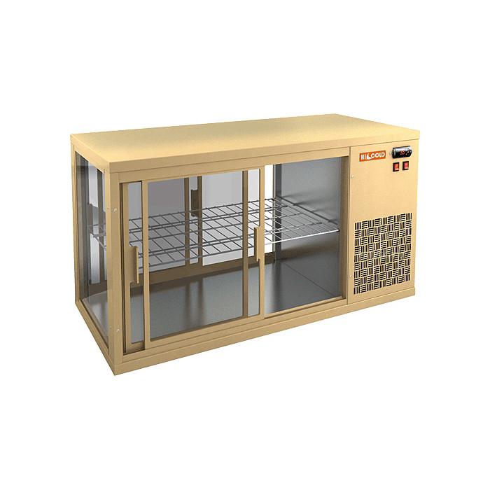 картинка Настольная холодильная витрина сквозная HICOLD VRL T 900 R Bronze / Beige / Brown / Black