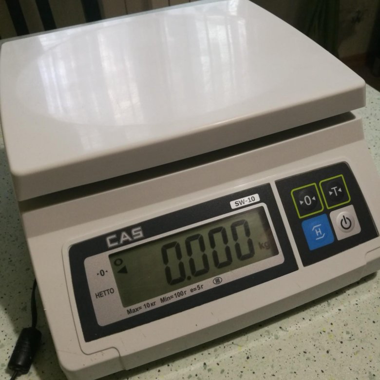 картинка Весы электронные порционные CAS SW I-10 2 дисплея