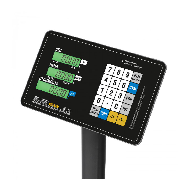Торговые весы Mertech M-ER 333 ACP-60.10/20 "TRADER" с расчетом стоимости товара LCD