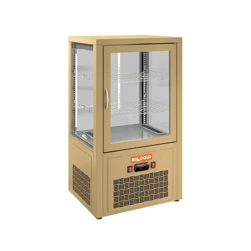 Настольная вертикальная холодильная витрина HICOLD VRC 70 Bronze / Beige / Brown / Black