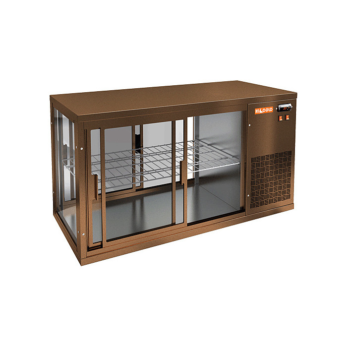 Настольная холодильная витрина сквозная HICOLD VRL T 900 R Bronze / Beige / Brown / Black