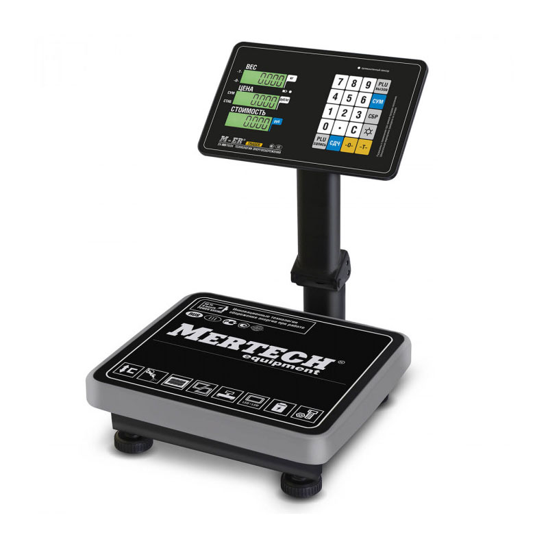 Торговые весы Mertech M-ER 333 ACPU-60.20 с расчетом стоимости LCD
