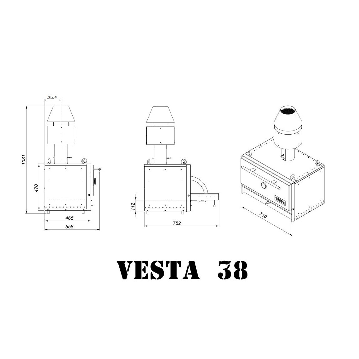 Печь Мангал Vesta 38
