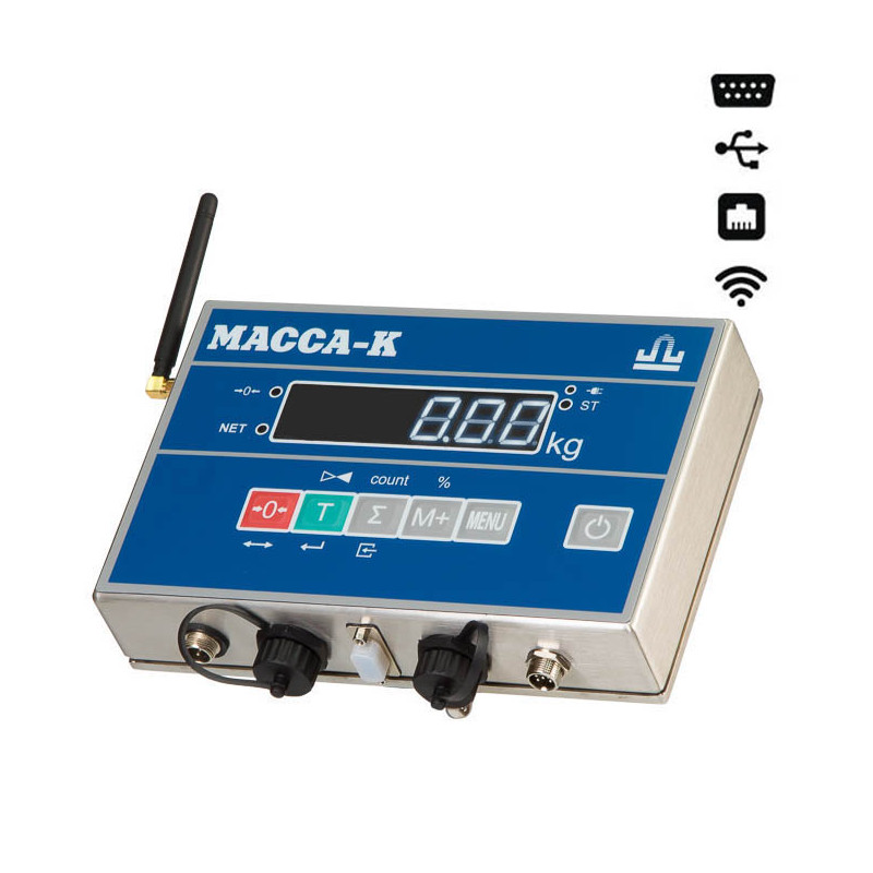 Весы Масса-К ТВ-M-300.2-АB(RUEW)3 с интерфейсами RS, USB, Ethernet, WiFi и влагозащитой