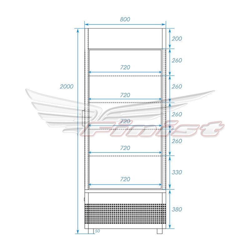 Вертикальная холодильная витрина FINIST POLINA P-6