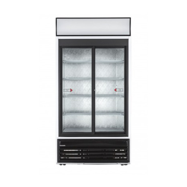 Шкаф холодильный с 2 стеклянными дверьми-купе и канапе Ugur USS 1000 DSCL