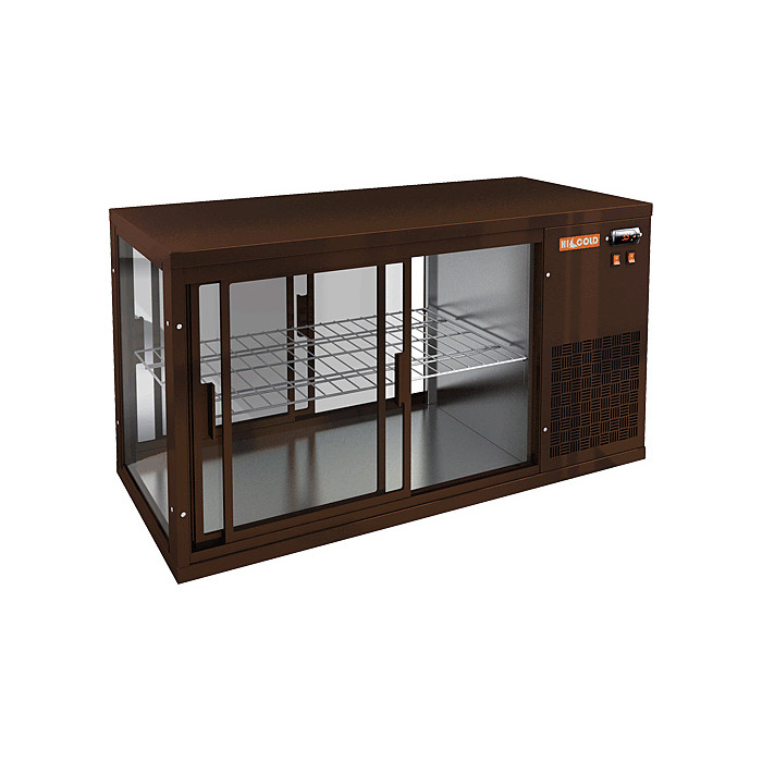 Настольная холодильная витрина сквозная HICOLD VRL T 900 R Bronze / Beige / Brown / Black