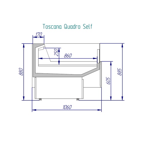 картинка Прилавок холодильный Italfrigo Toscana Q Self 2500