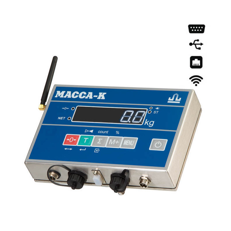 Весы Масса-К 4D-LA-10/10-1000-AB(RUEW) с влагозащитой и интерфейсами RS, USB, Ethernet, WiFi