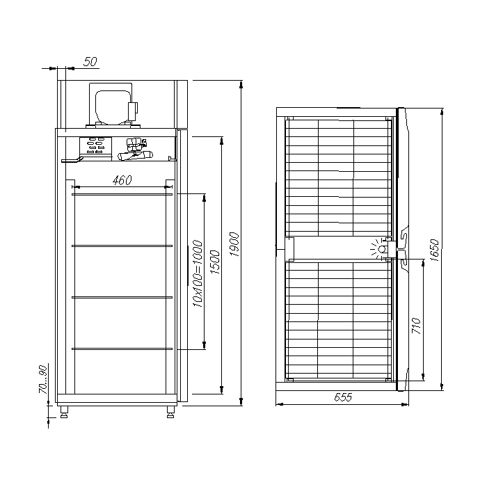картинка Шкаф холодильный Carboma R1120 INOX