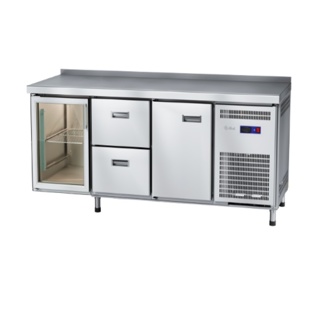 Стол холодильный Abat СХН-60-02 (дверь-стекло, ящики 1/2, дверь)