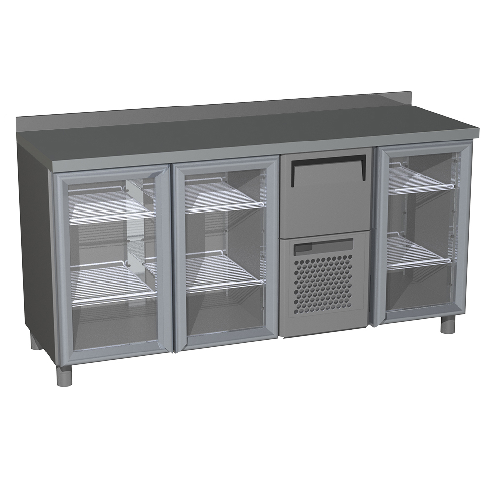 Холодильный барный стол T57 M3-1-G 9006-19 (BAR-360С Carboma)