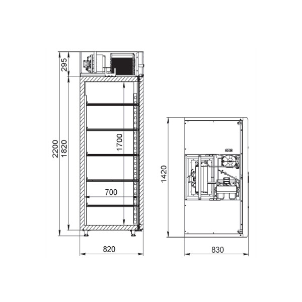 Шкаф холодильный ARKTO D1.4-GLc с канапе