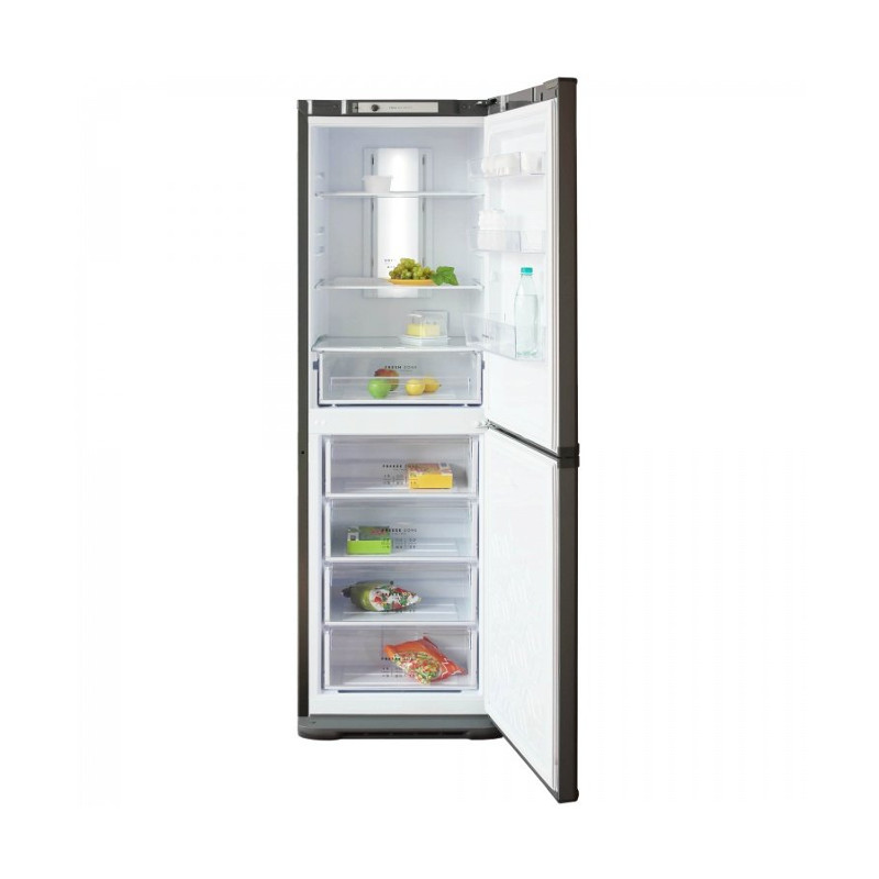 Холодильник-морозильник Бирюса W340NF графитовый