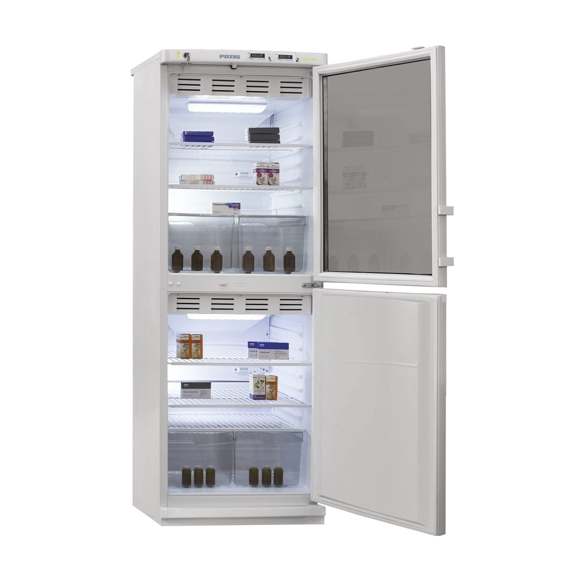 картинка Холодильник фармацевтический двухкамерный "POZIS" ХФД-280-1 ТС/метал