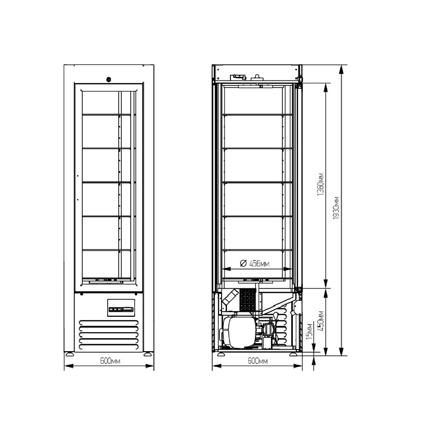 картинка Шкаф холодильный Veneto RS-0,4 нерж