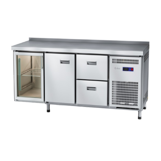 Стол холодильный Abat СХН-60-02 (дверь-стекло, дверь, ящики 1/2)