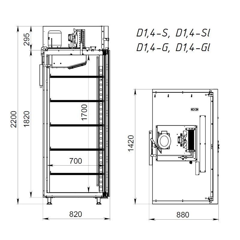 Шкаф холодильный ARKTO D 1.4-S без канапе