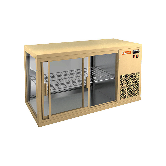 картинка Настольная холодильная витрина HICOLD VRL 1100 R Bronze / Beige / Brown / Black