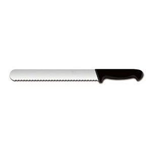 картинка Нож для нарезки с волнистой кромкой MACO 400848 черный 25см