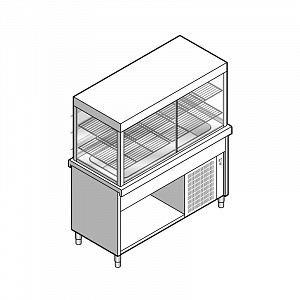 картинка Витрина холодильная EMAINOX 8VTRPG15 8045050 с охлаждаемой поверхностью на шкафу