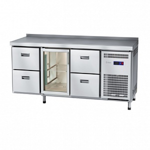 картинка Стол холодильный Abat СХС-60-02 (ящики 1/2, дверь-стекло, ящики 1/2)