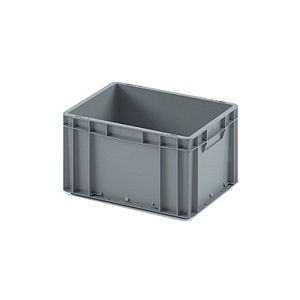 картинка Пластиковый ящик Plast 400x300x220 (ЕС-4322) серый с усиленным дном