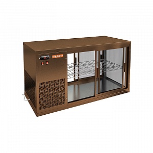 картинка Настольная холодильная витрина сквозная HICOLD VRL T 900 L Bronze / Beige / Brown / Black