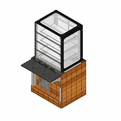 картинка Витрина холодильная (стеклопакет) с дверками раздачи (3 полки) ЧТТ RC71AS Capital