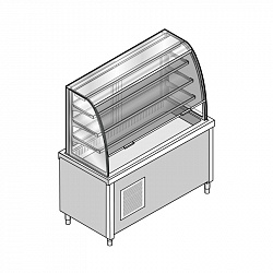 картинка Витрина холодильная EMAINOX 8VTRT3RVVG11 8045354 с охлаждаемой ванной на шкафу