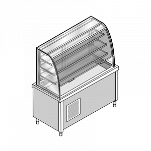 картинка Витрина холодильная EMAINOX 8VTRT3RVVG11 8045354 с охлаждаемой ванной на шкафу
